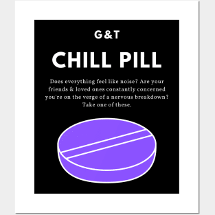 CHILL PILL (Dark) Posters and Art